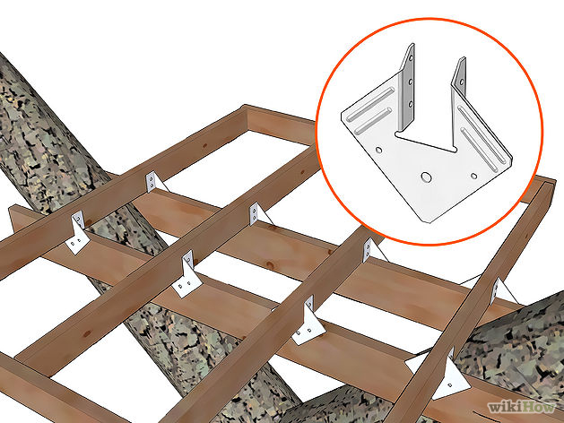 wiki how build a treehouse platform rafter ties